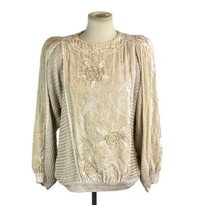 Vintage Modelle velvet and knit sweater size S
